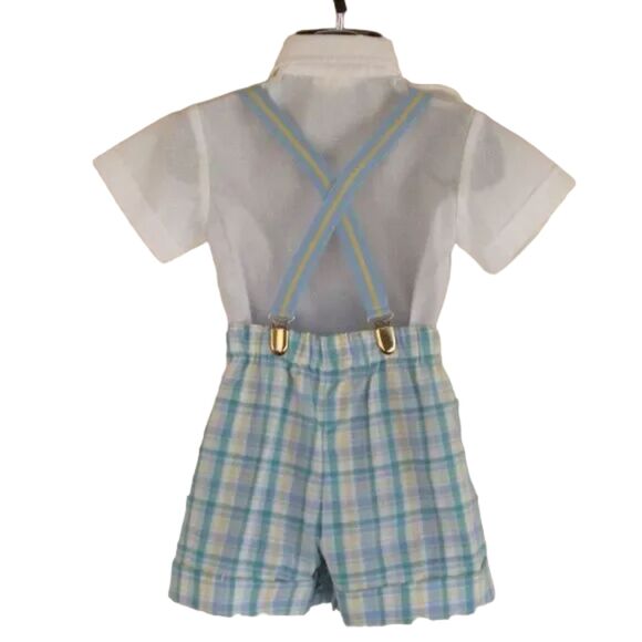 NWOT Baby Togs Outfit, 18mo, Vintage, 4 pieces, Blue/white, Shorts - Picture 4 of 13